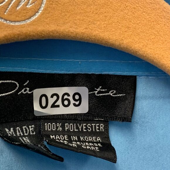 VTG Mens D'amante Casual Shirt Aircraft‎ Carrier Fighter Jets Blue XL - Picture 5 of 10